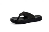 Soft Science Skiff Flip Flop Canvas UC0028TBK~True Black/Black~Canvas~Flip Flops